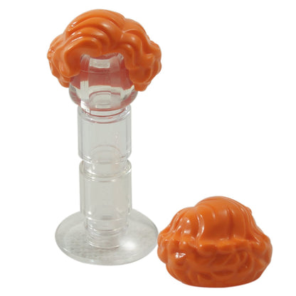LEGO® Kobiece, krótkie, falowane włosy minifigurki z częścią boczną 11256 w kolorze pomarańczowym
