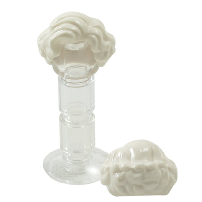 LEGO® Kobiece, krótkie, falowane włosy minifigurki z częścią boczną 11256 w kolorze białym
