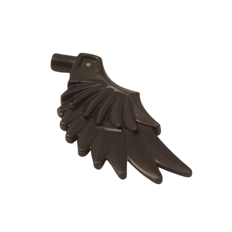 LEGO® minifigure feathered wing 11100 in black, used for wings and fantasy characters
