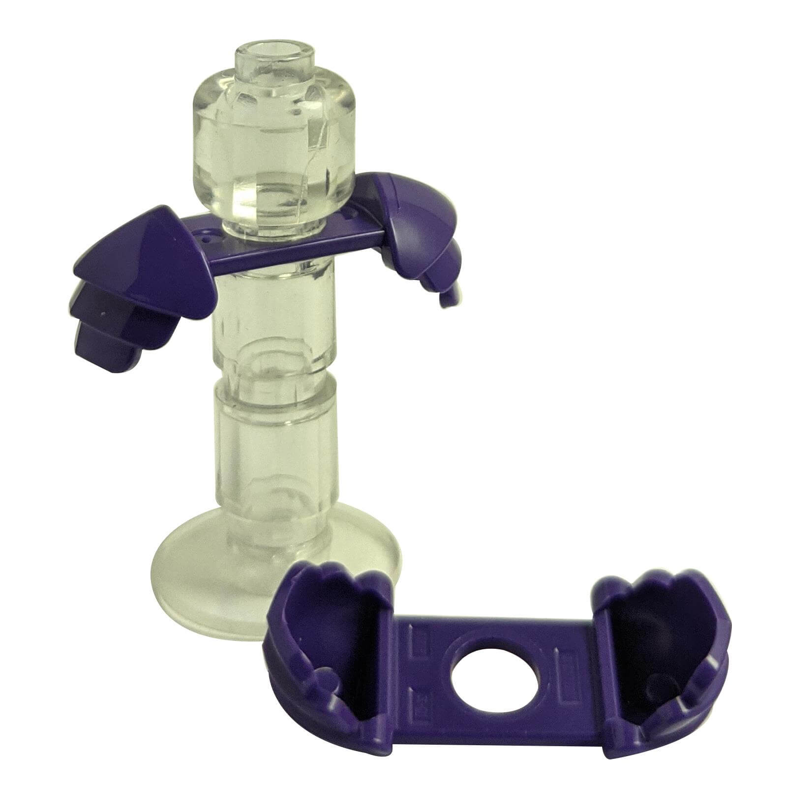 minifigure ridged shoulder armor dark purple accessory piece
