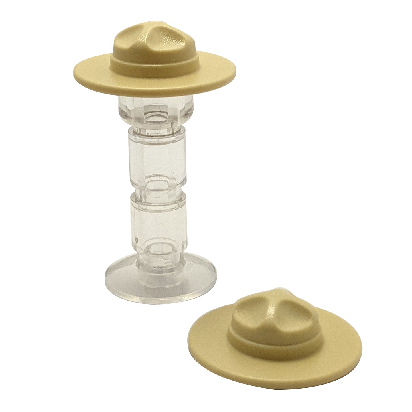 LEGO minifigure campaign hat headgear in tan with wide brim and creased crown 98279