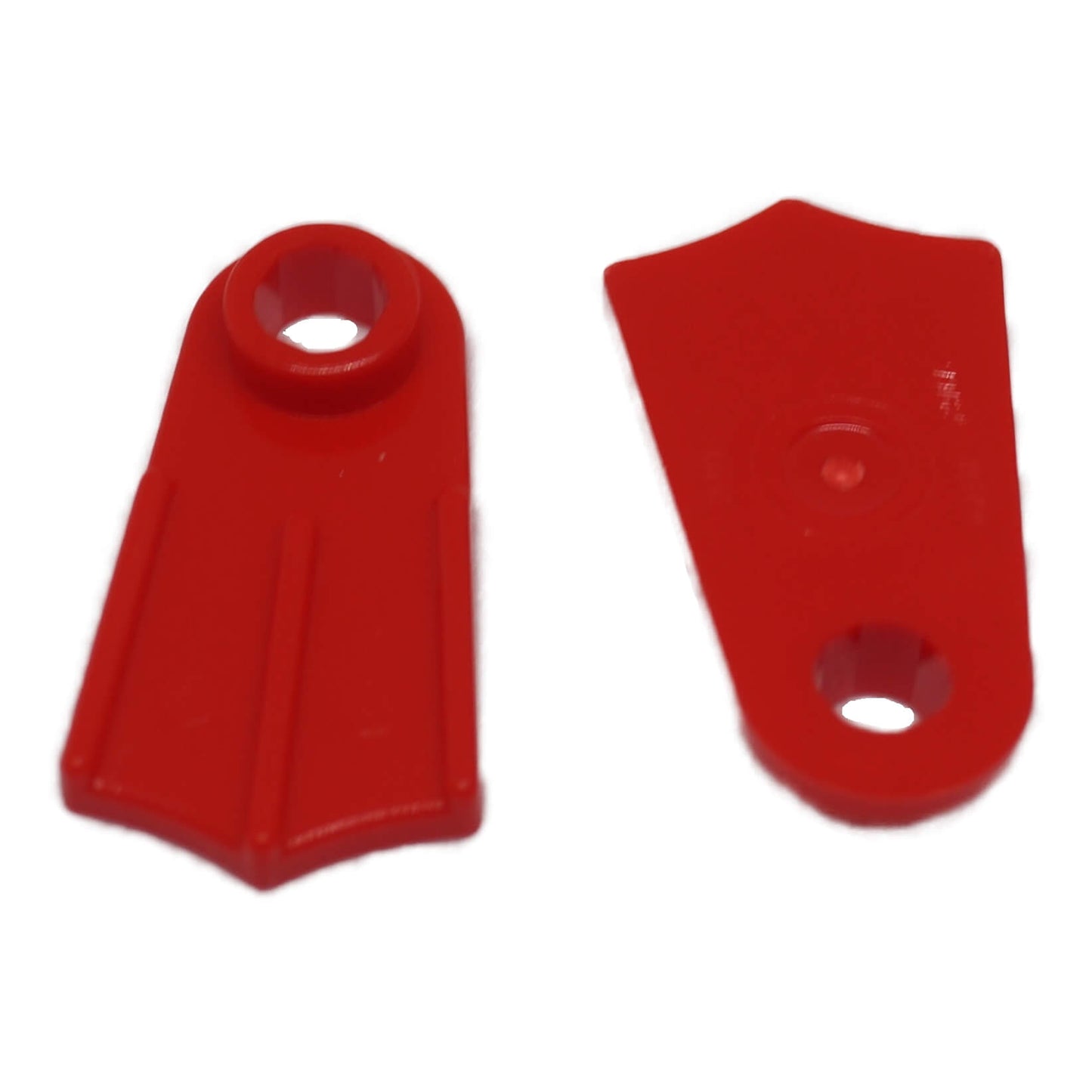 Calzado de aletas de minifigura Rojo, elemento de calzado de una sola pieza para nadar o construcciones submarinas
