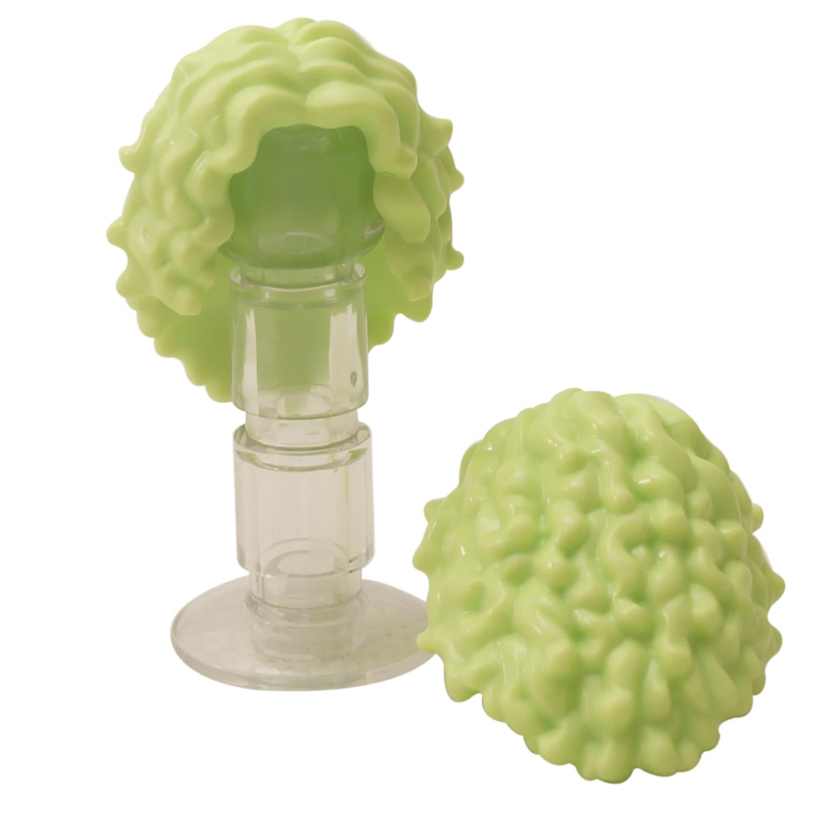 LEGO minifigure female long tousled hair with center part flowing hairstyle part 20595 in yellowish green