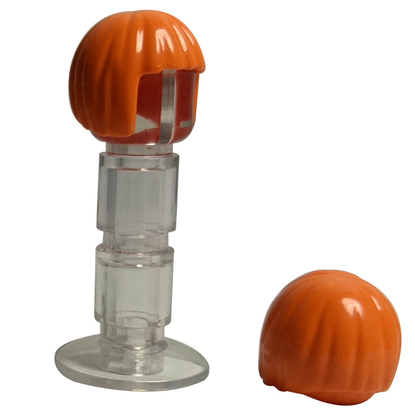 minifigure short bob cut hair orange hairstyle piece
