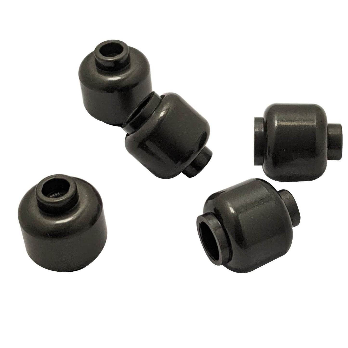 Plain pearl dark gray minifigure head with smooth cylindrical shape, stud on top and hollow underside