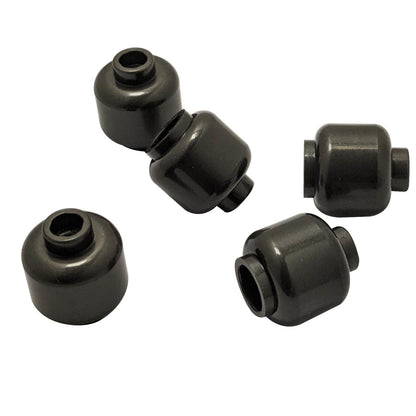 Plain pearl dark gray minifigure head with smooth cylindrical shape, stud on top and hollow underside