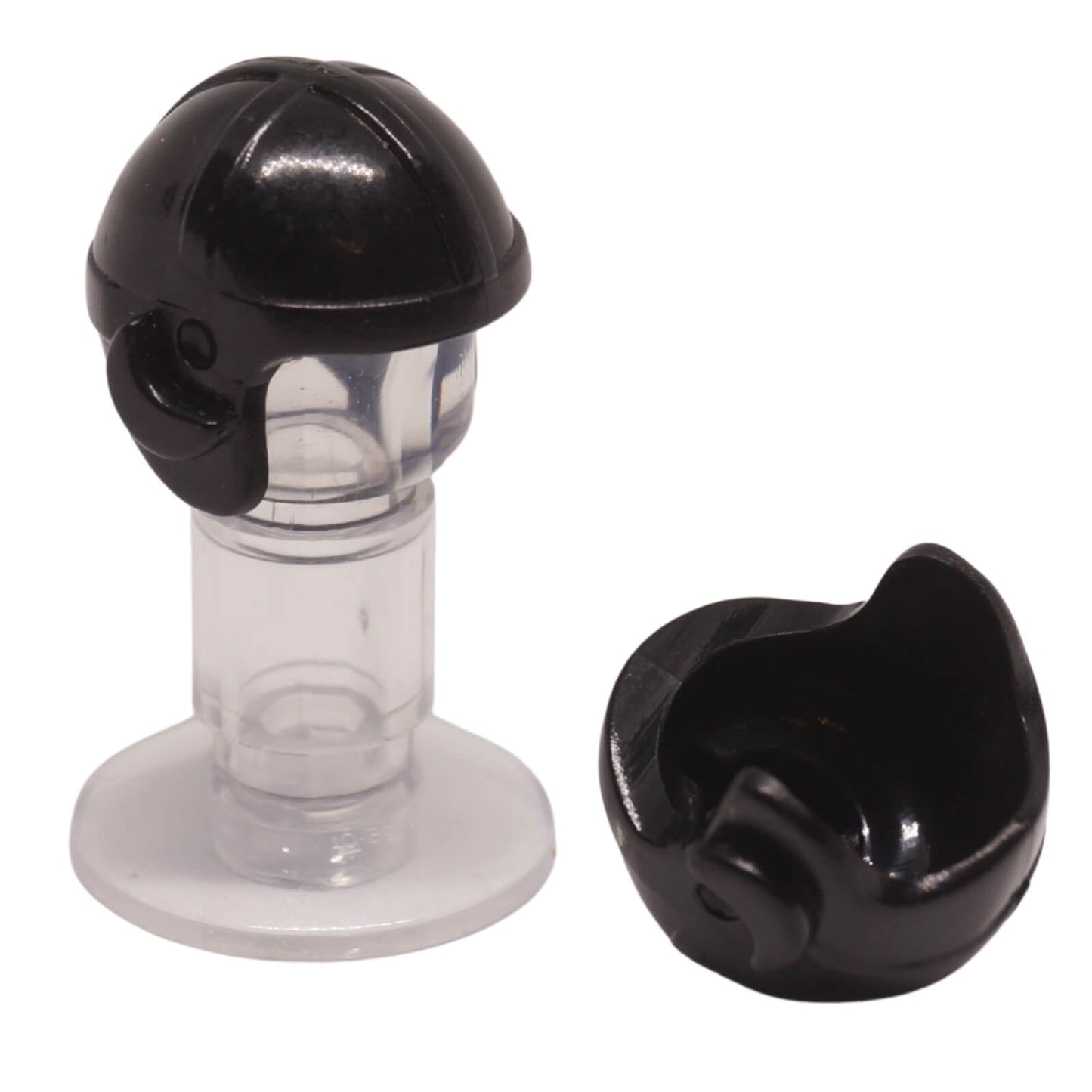 minifigure aviator cap black pilot style headgear accessory for figures
