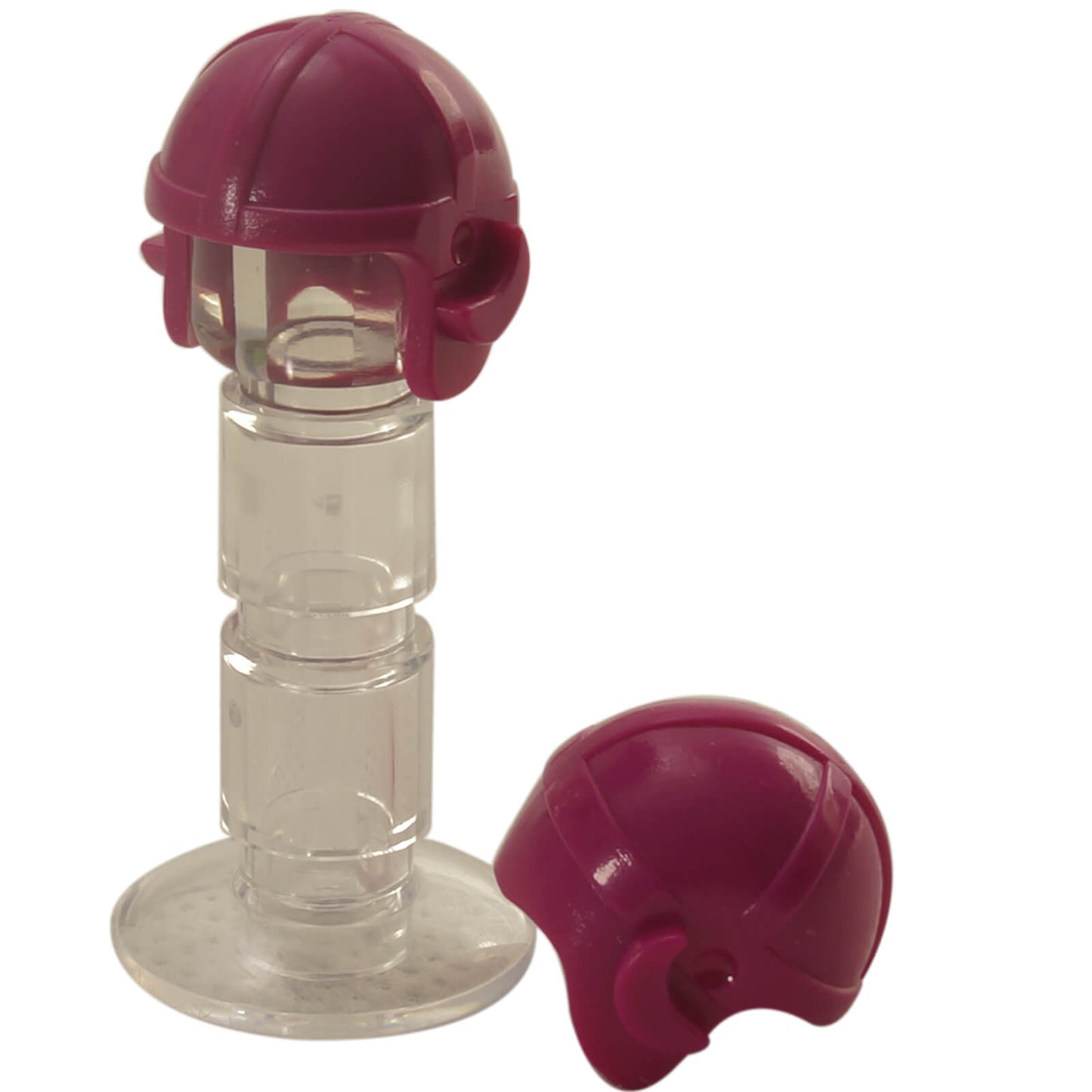 minifigure aviator cap magenta pilot style headgear accessory

