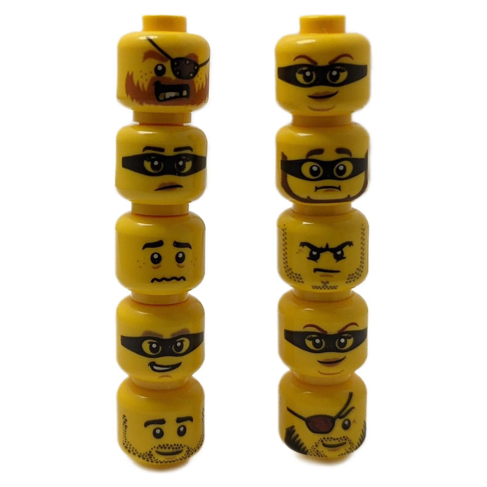 Mini Figureheads LEGO® Minifigure Heads Packs | Bulk & Mixed Lots – www.choose-a-brick.com