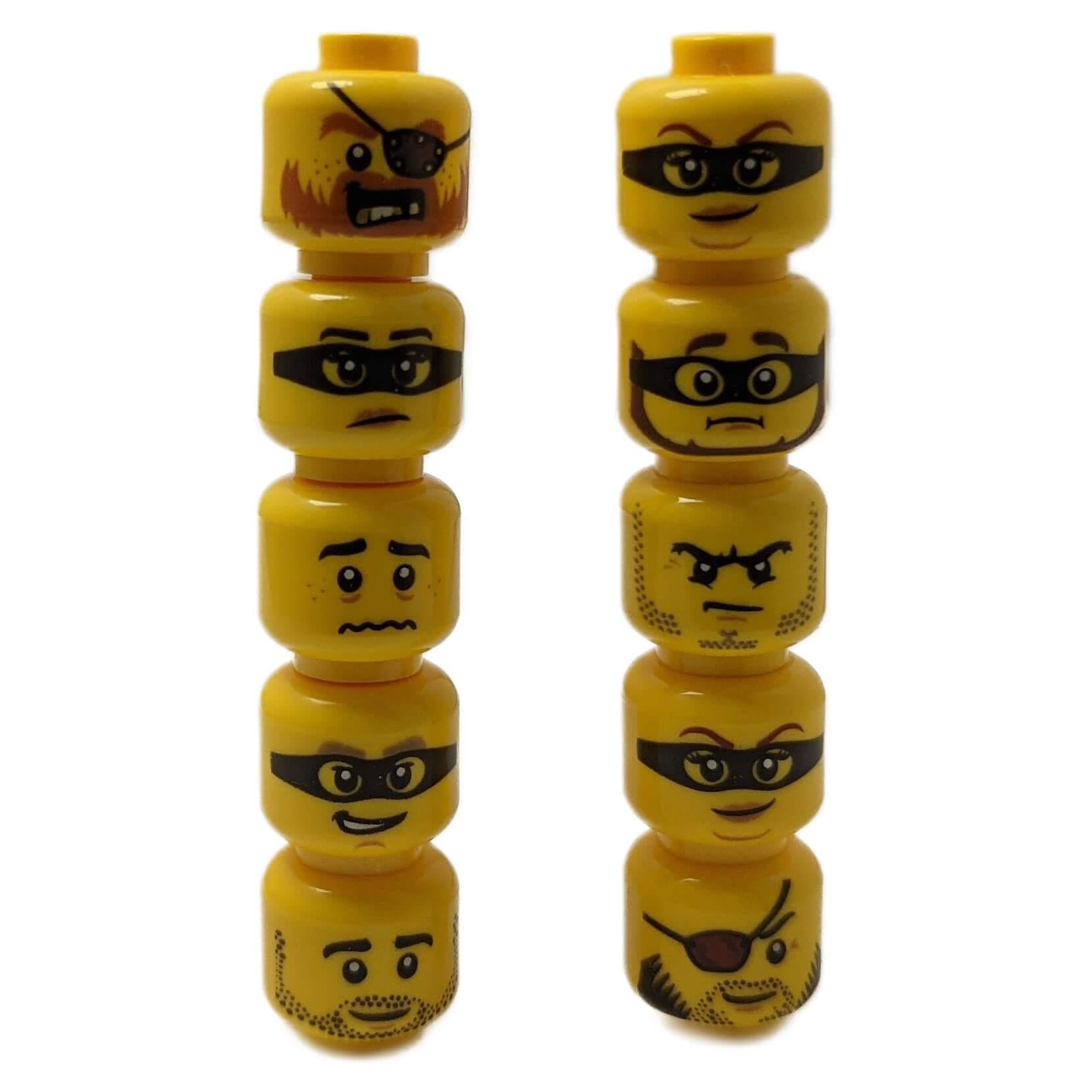 minifigure-heads-bandit-style-yellow-10-pack