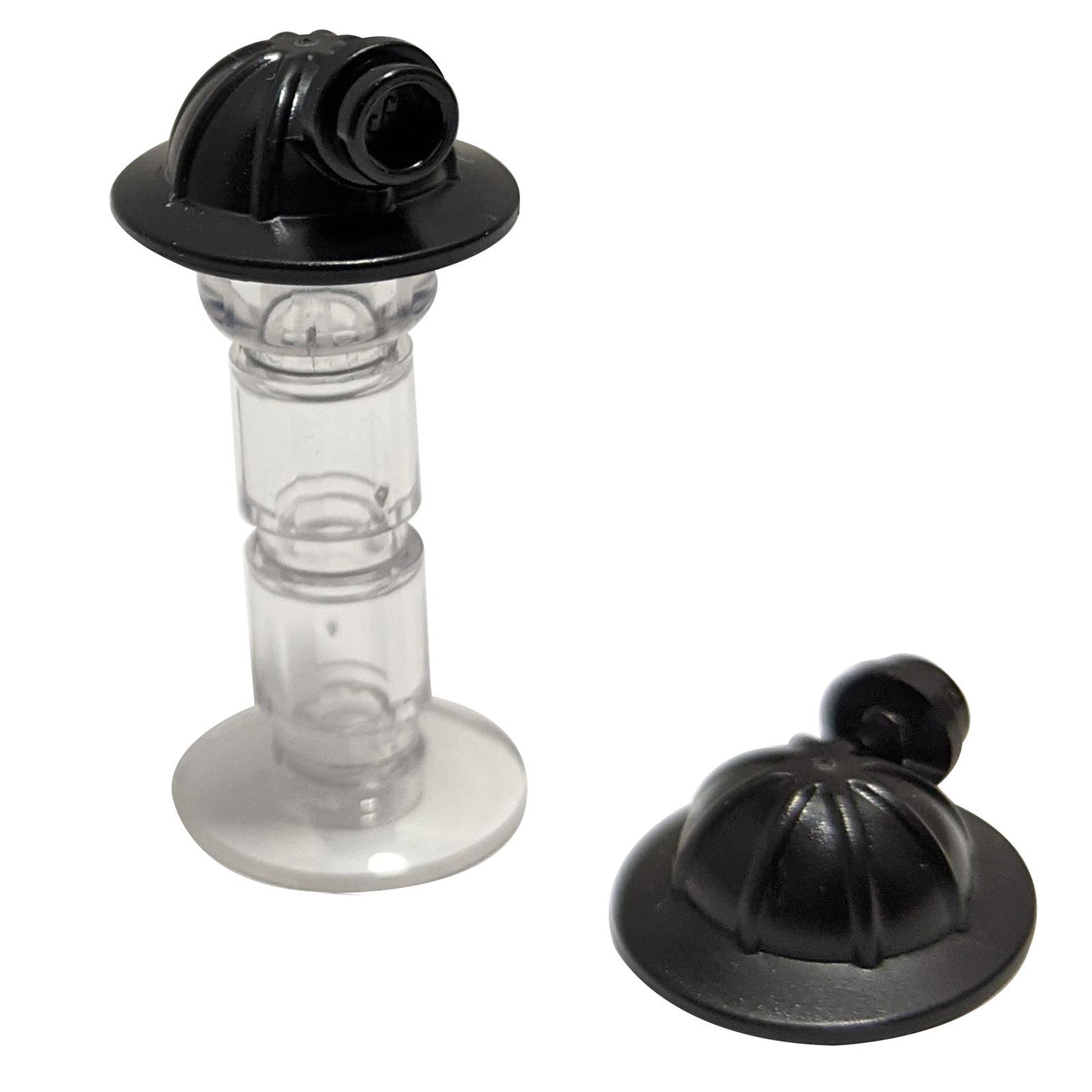 LEGO minifigure mining helmet with front head lamp in black 98289