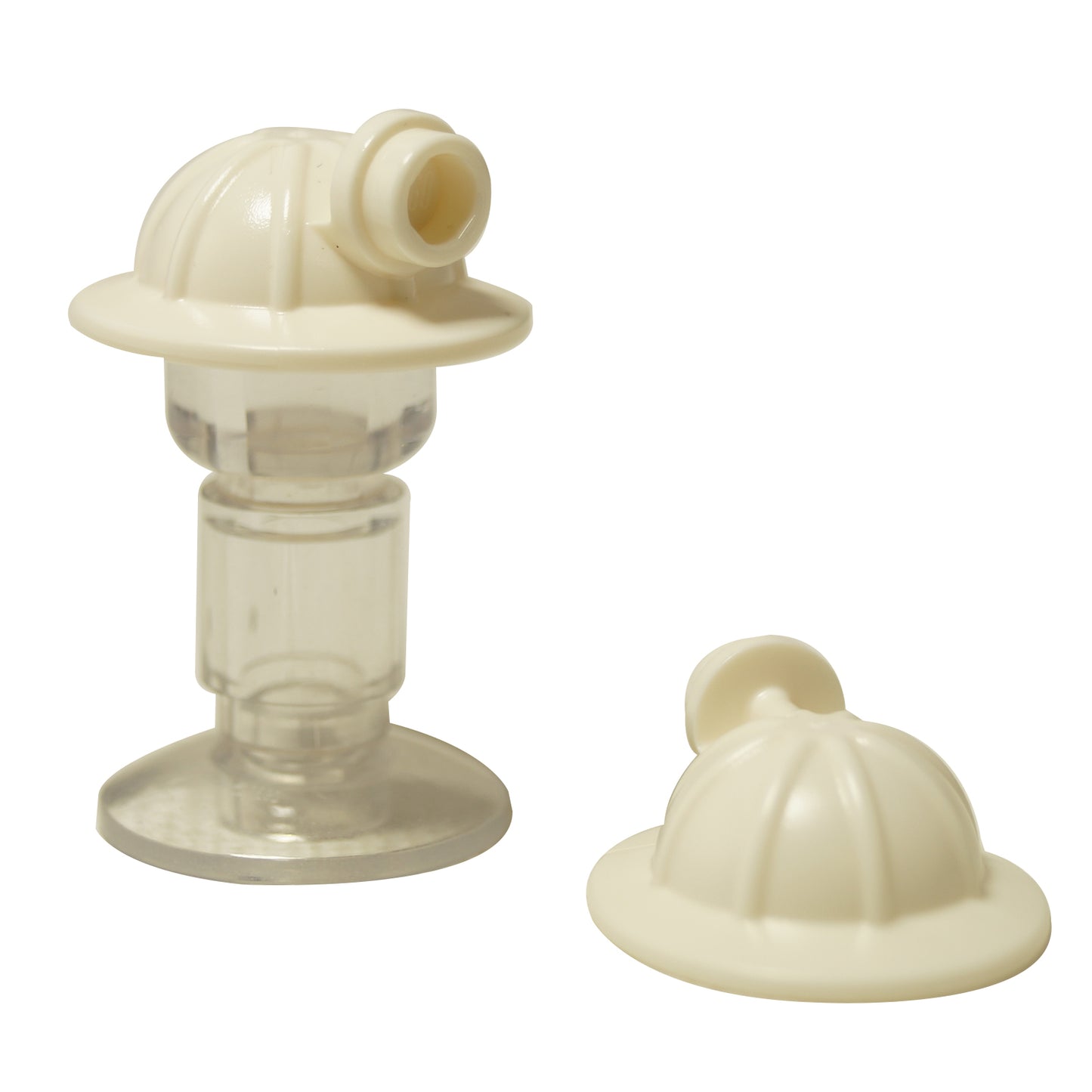 LEGO minifigure mining helmet with front head lamp in white 98289
