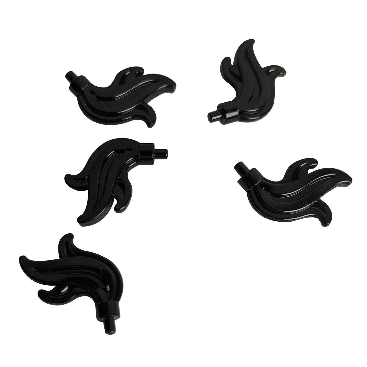 LEGO® Minifigure Plume Feather Triple Flame Water Accessory part 64647 black
