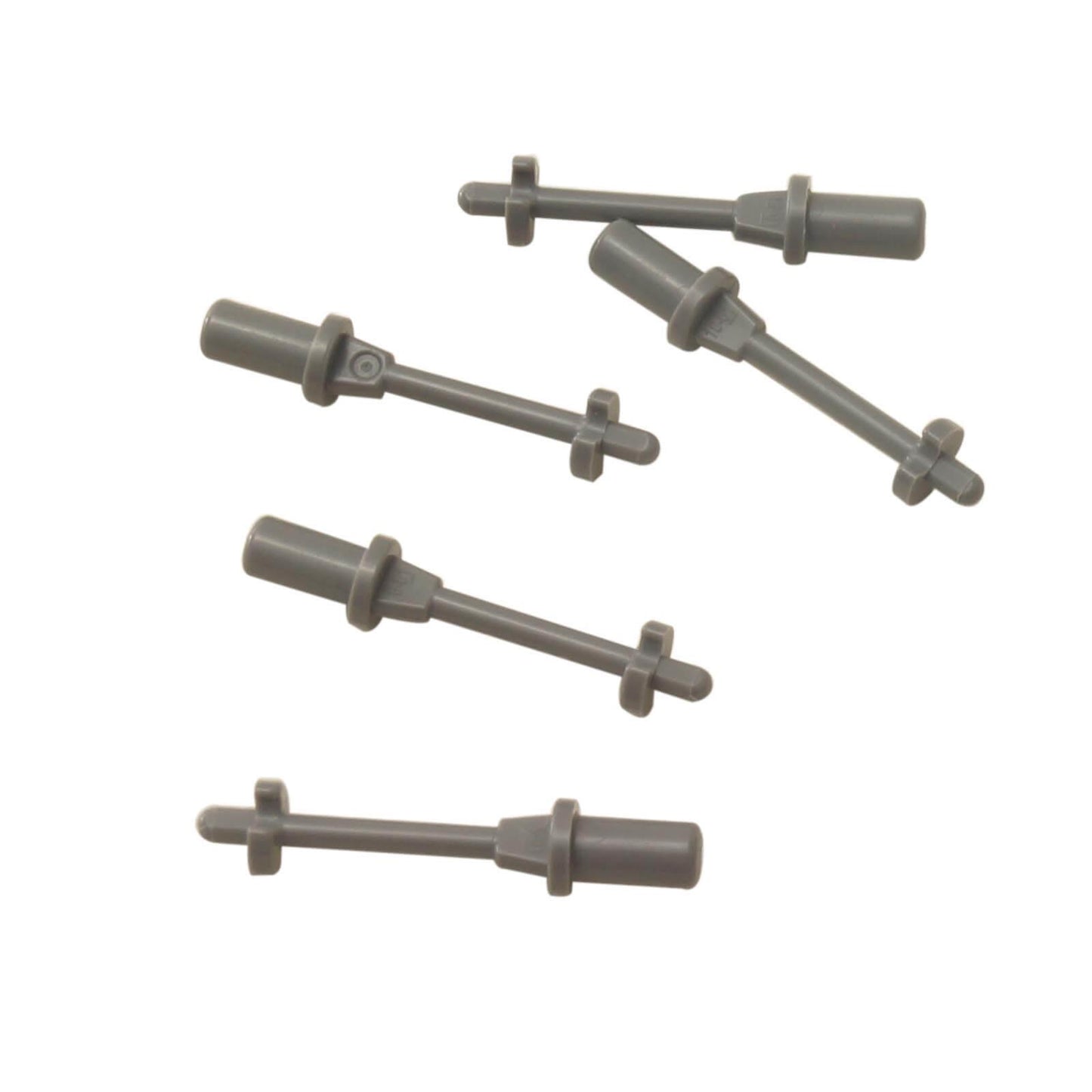 LEGO minifigure 3L ski pole accessory with handle and stop ring (Part 90540) in dark bluish gray.