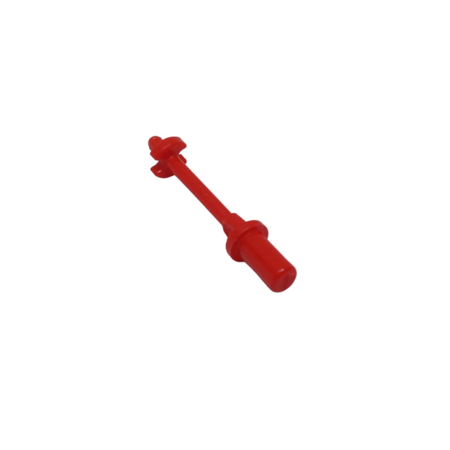 LEGO minifigure 3L ski pole accessory with handle and stop ring (Part 90540) in red.