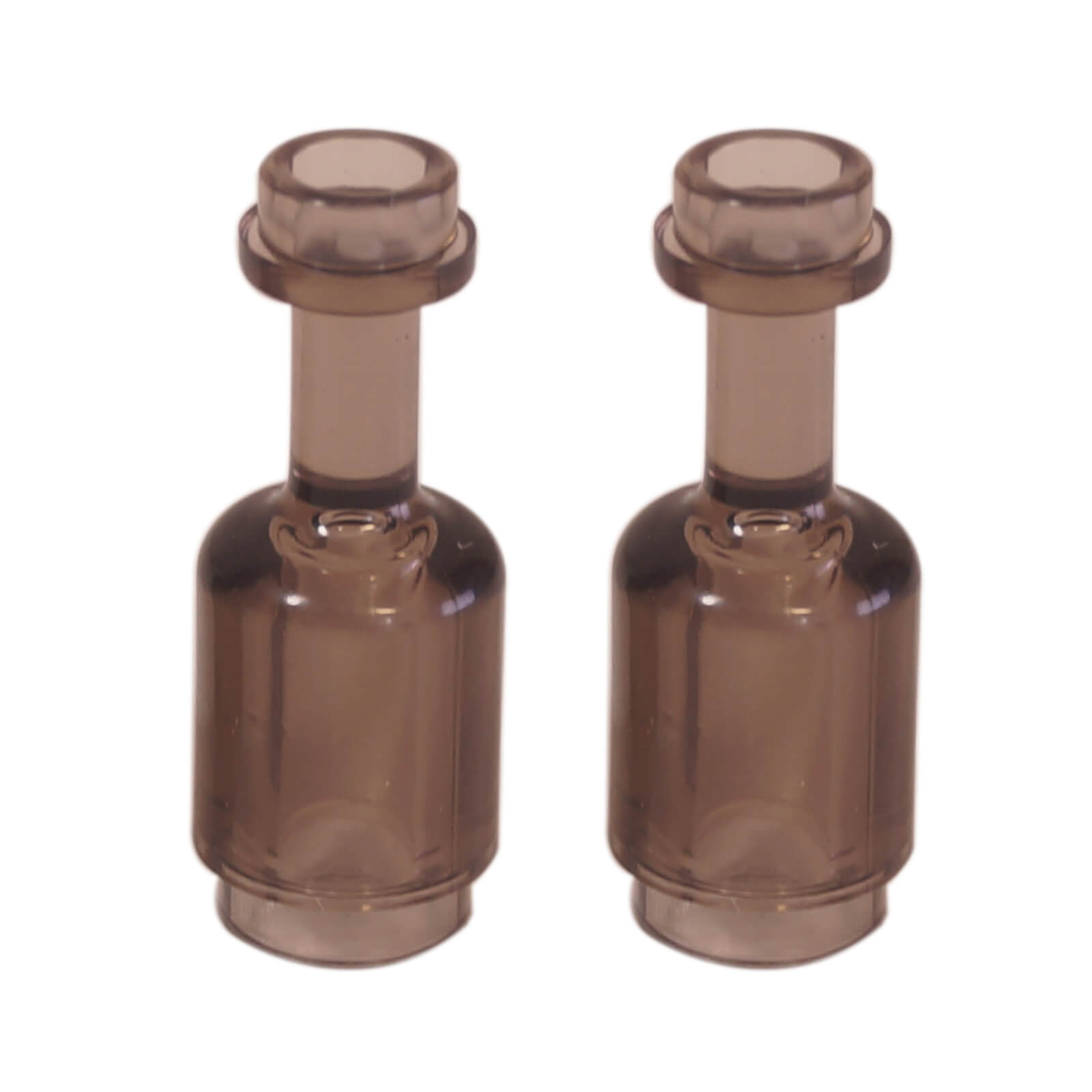 Transparent brown minifigure utensil bottle 95228 accessory for potion, bar or fantasy builds