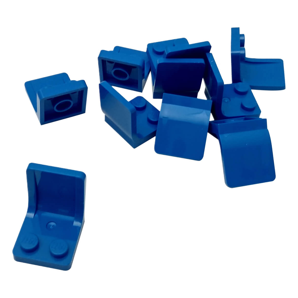 LEGO® Minifigure Utensil Seat Chair 2x2 in blue for minifigure seating and interior builds