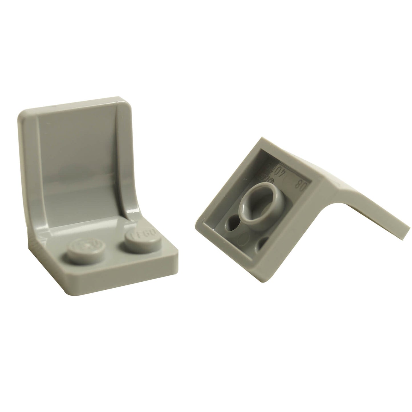 LEGO® Minifigure Utensil Seat Chair 2x2 in light bluish gray for minifigure seating and interior builds