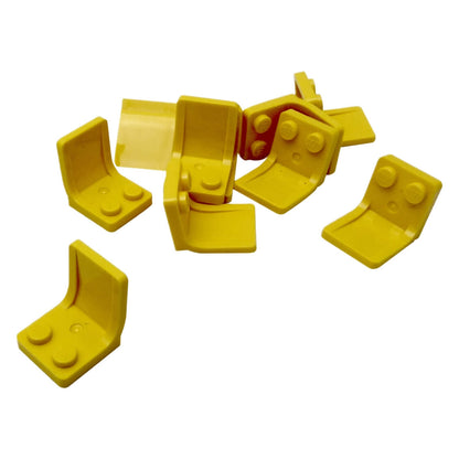 LEGO® Minifigure Utensil Seat Chair 2x2 in yellow for minifigure seating and interior builds