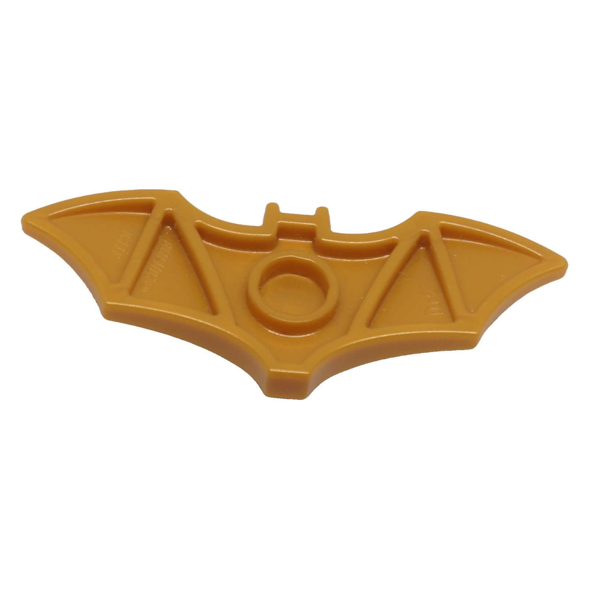 LEGO® wide minifigure Batarang 37720e back view with recessed moulded ribs