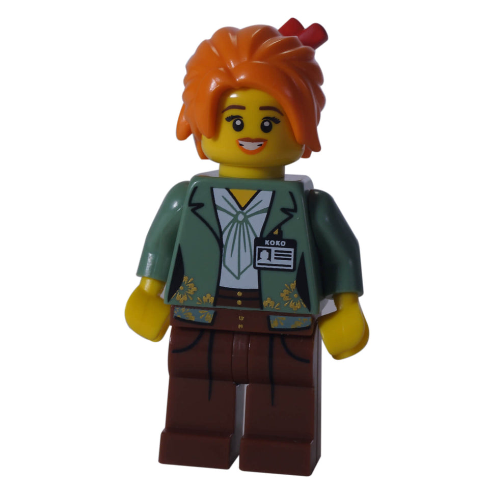 LEGO® NINJAGO Movie Misako Koko minifigure with printed jacket and tied-up hair