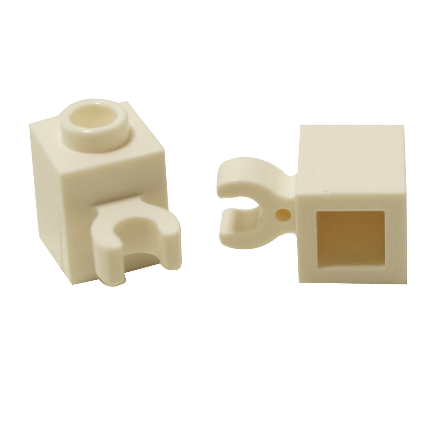 LEGO modified 1x1 brick with vertical clip 60475 white