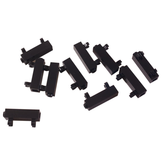 LEGO Modified Brick 1 x 1 x 3 with 2 vertical clips hollow stud part 60583b black