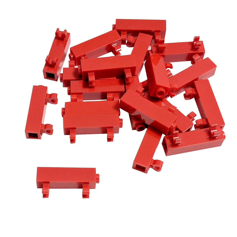 LEGO Modified Brick 1 x 1 x 3 with 2 vertical clips hollow stud part 60583b red