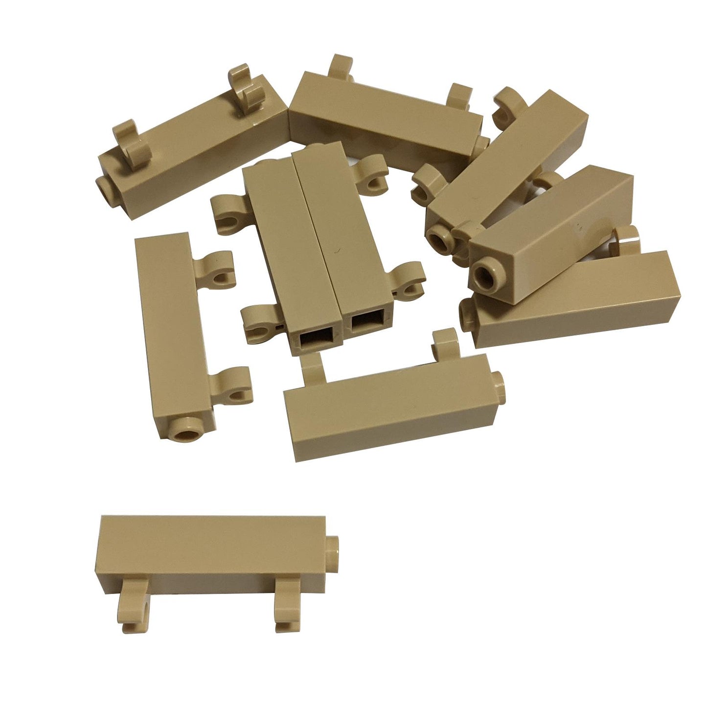LEGO Modified Brick 1 x 1 x 3 with 2 vertical clips hollow stud part 60583b tan