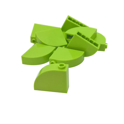 Lime modified brick 1x3x2 with curved top building piece
