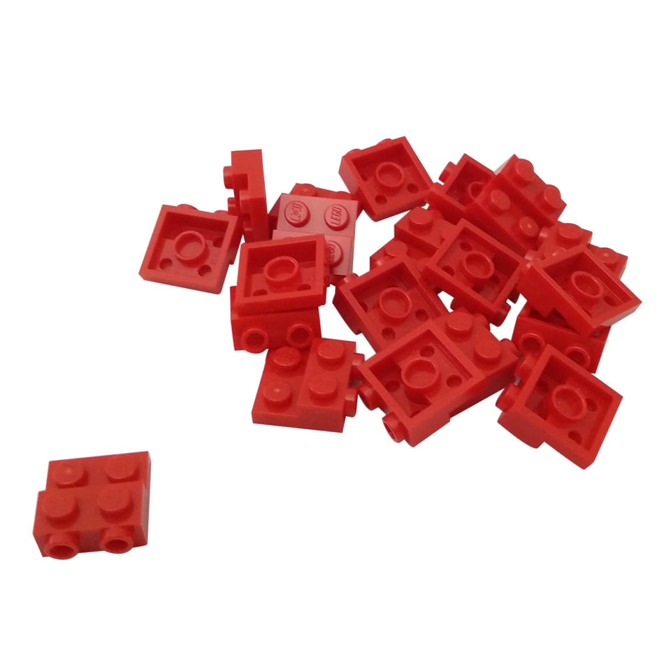 red lego modified plate 2x2 with side studs bulk lot 40 pieces part 99206