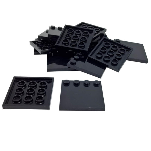 LEGO Modified Tile 4 x 4 with studs on edge part 6179 black