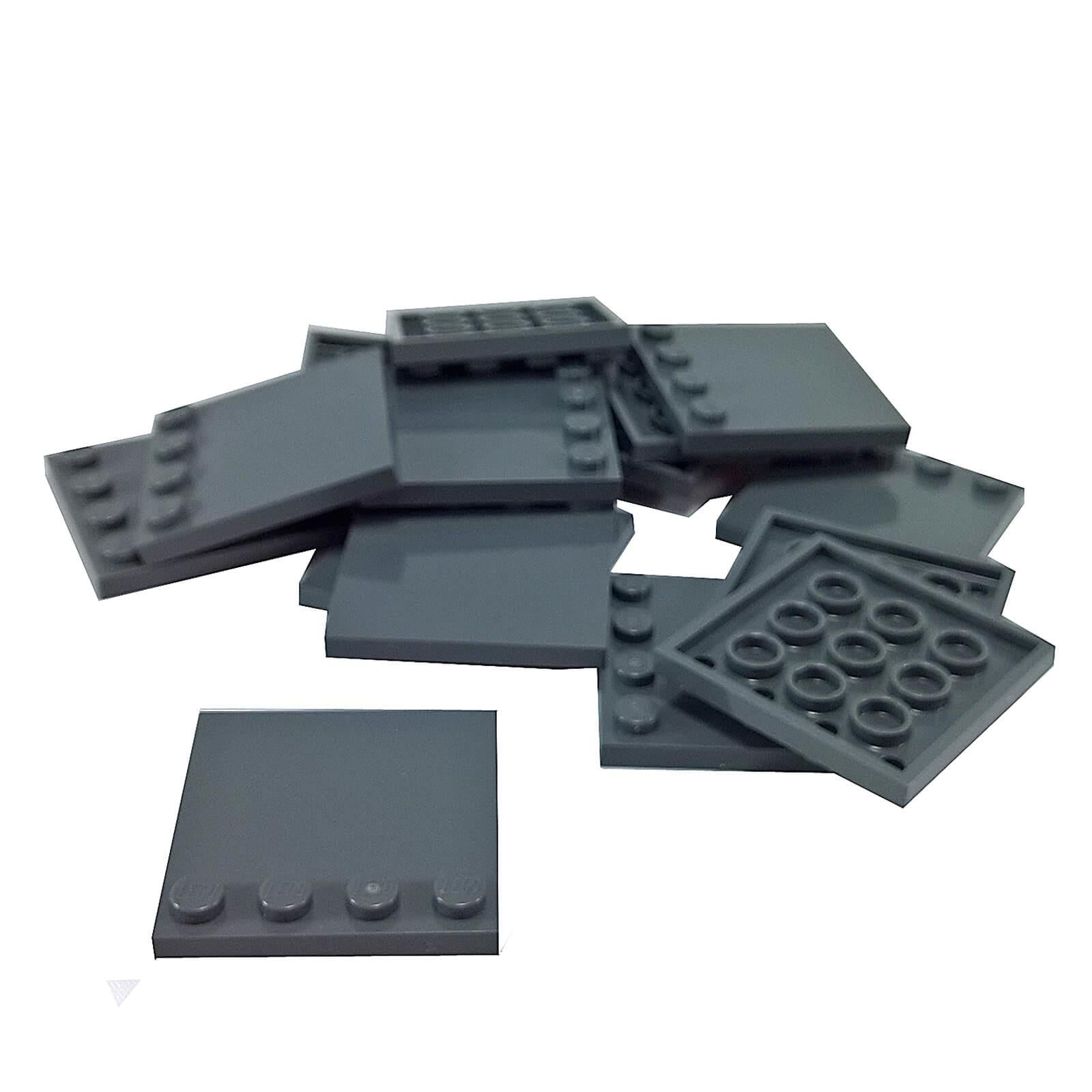 LEGO Modified Tile 4 x 4 with studs on edge part 6179 dark bluish gray