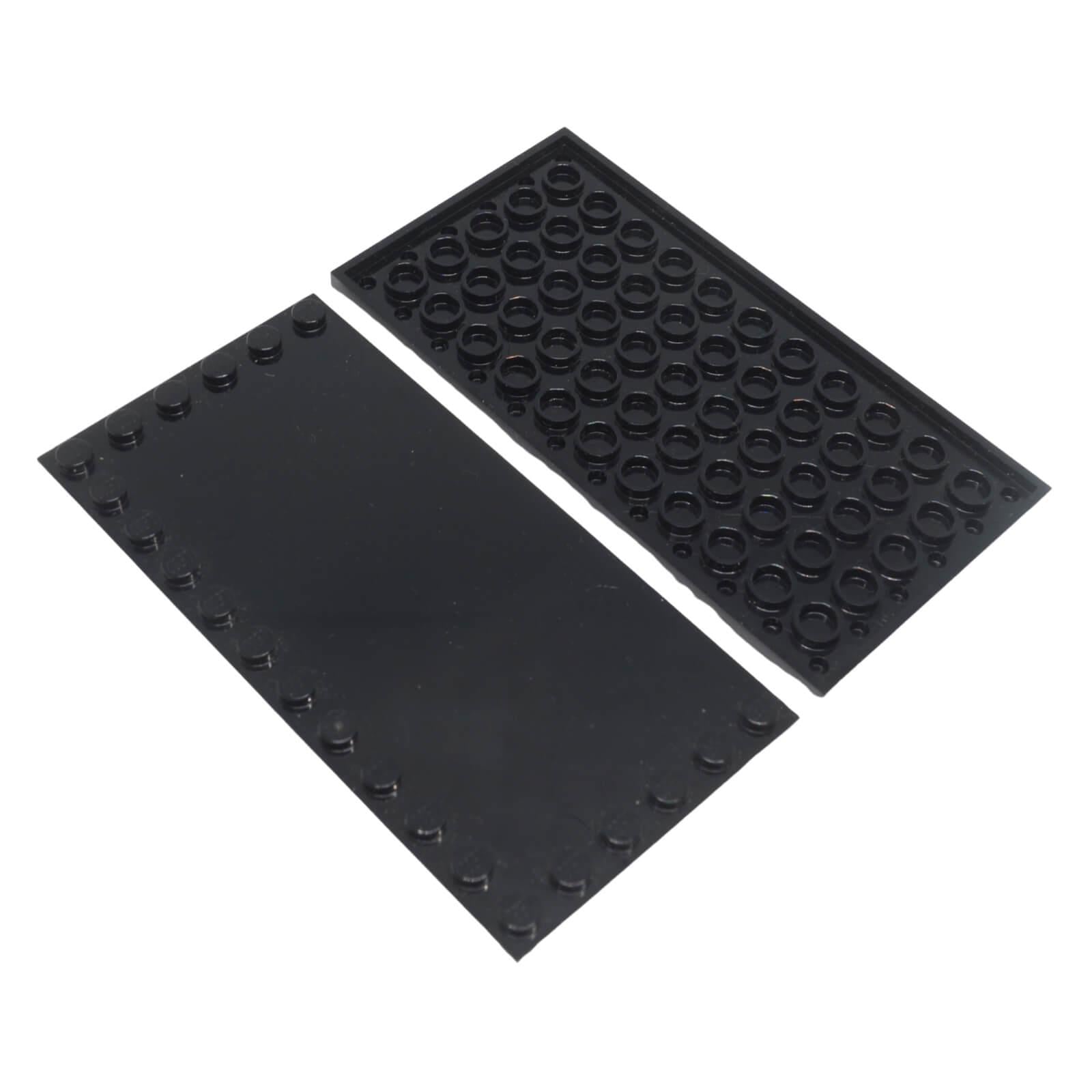 LEGO Modified Tile 6 x 12 with studs on edges part 6178 black
