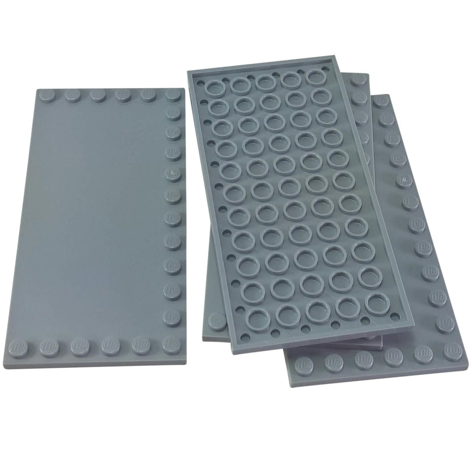 LEGO Modified Tile 6 x 12 with studs on edges part 6178 light bluish gray