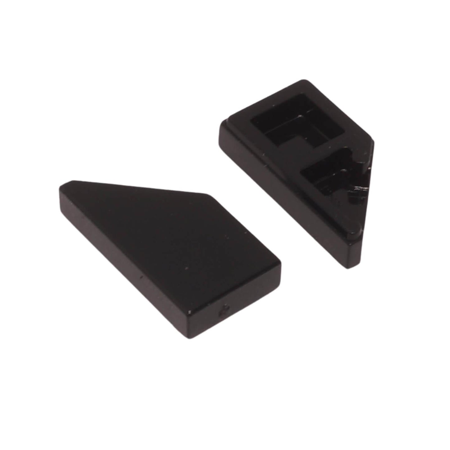 LEGO modified wedge tile 1 x 2 right part 5092 black