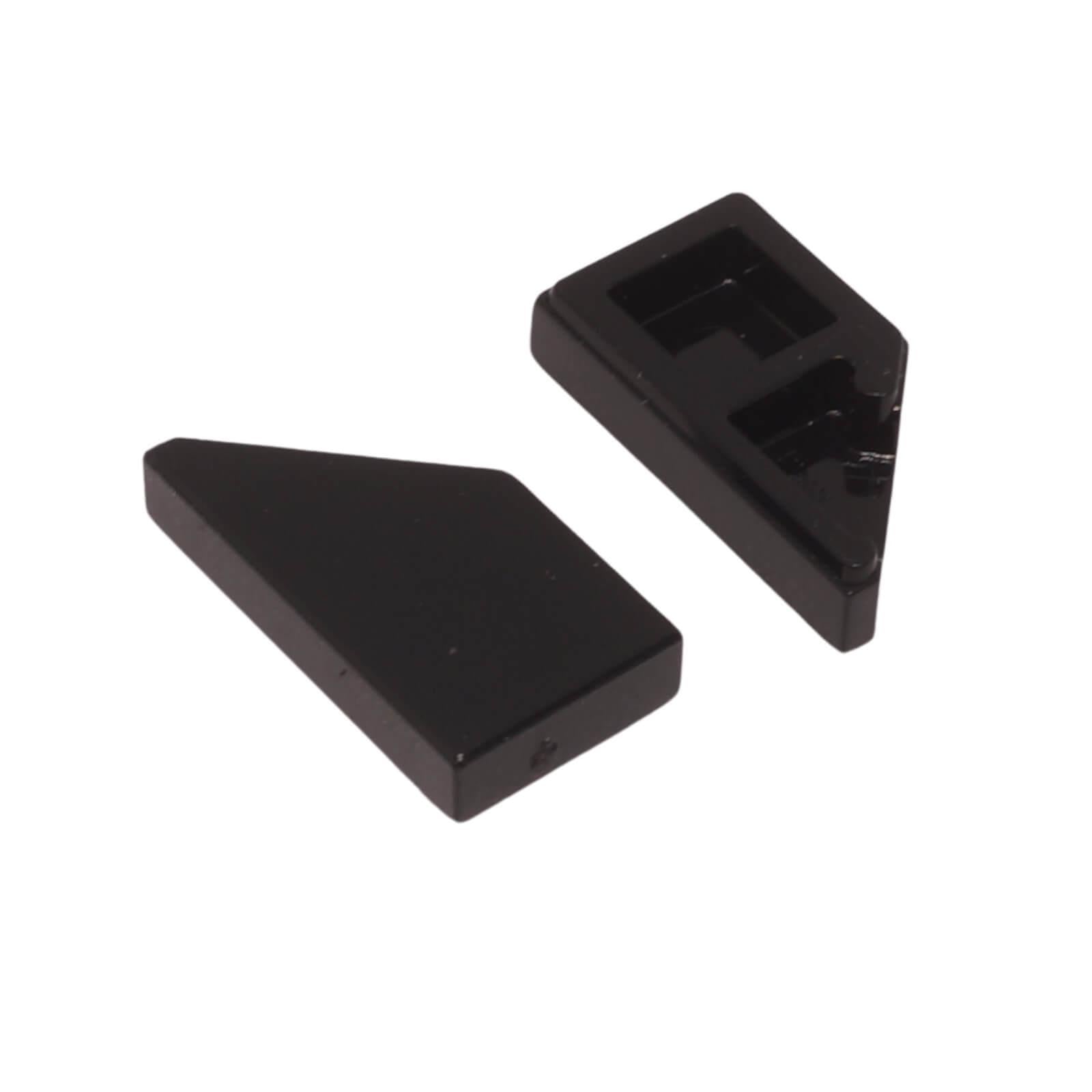 LEGO modified wedge tile 1 x 2 right part 5092 black