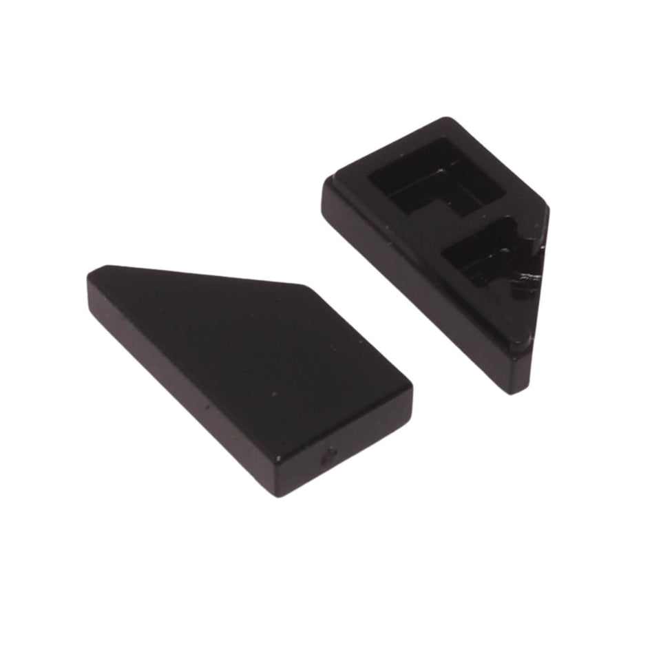 LEGO modified wedge tile 1 x 2 right part 5092 black