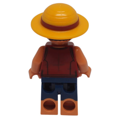LEGO One Piece Monkey D Luffy Straw Hat Minifigure op016 back view