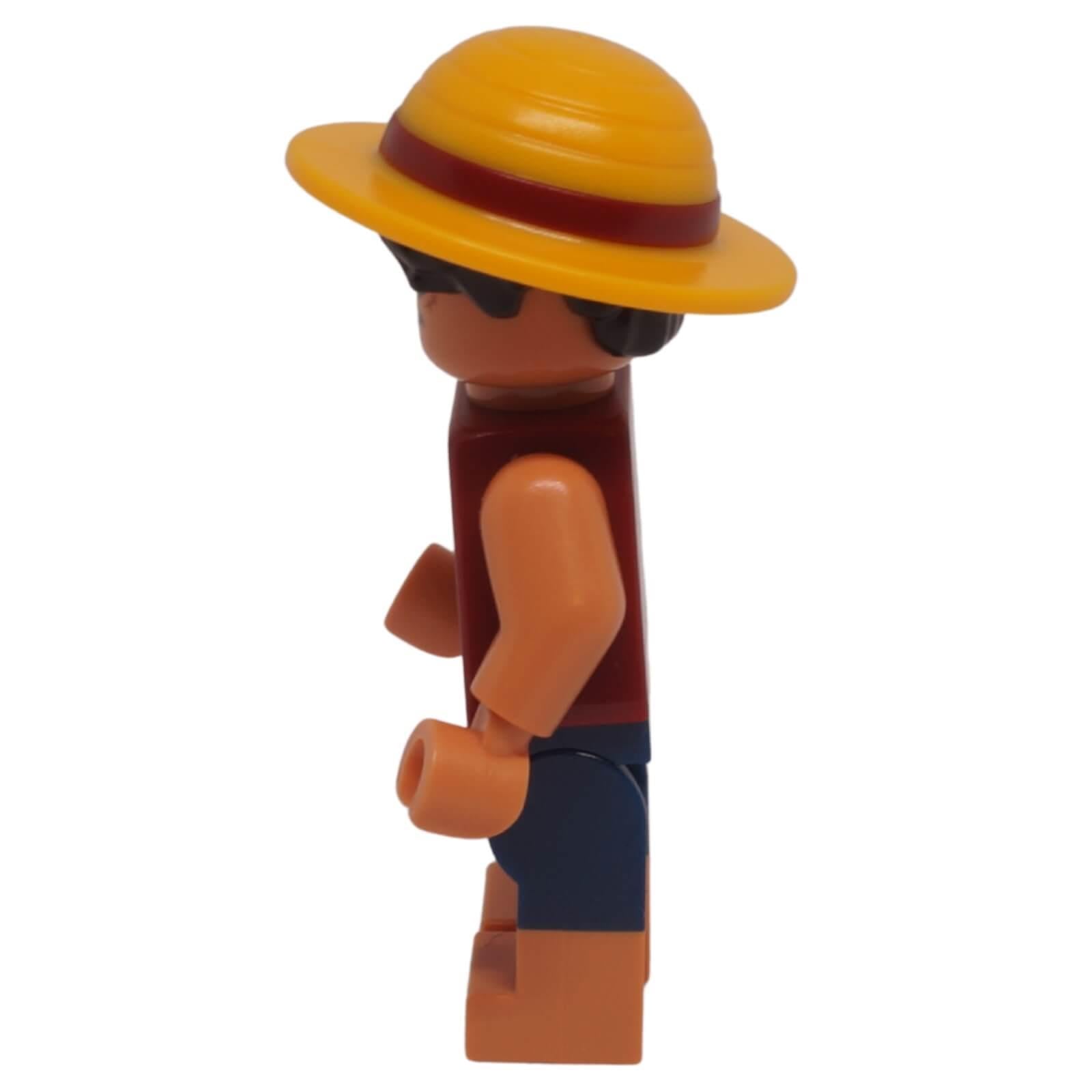 LEGO One Piece Monkey D Luffy Straw Hat Minifigure op016, side profile