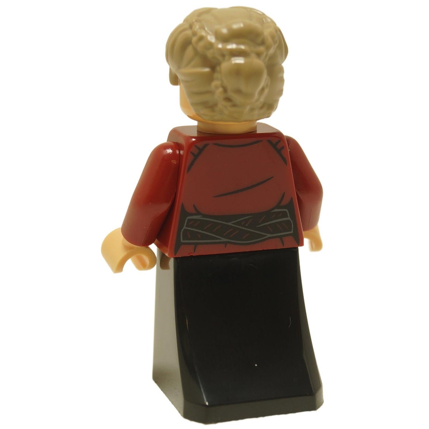 LEGO Morgan Elsbeth minifigure back view with dark red outfit and black skirt sw1290