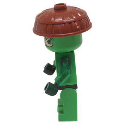 LEGO® NINJAGO Mutation Monster minifigure left side view with brown hat and green arm