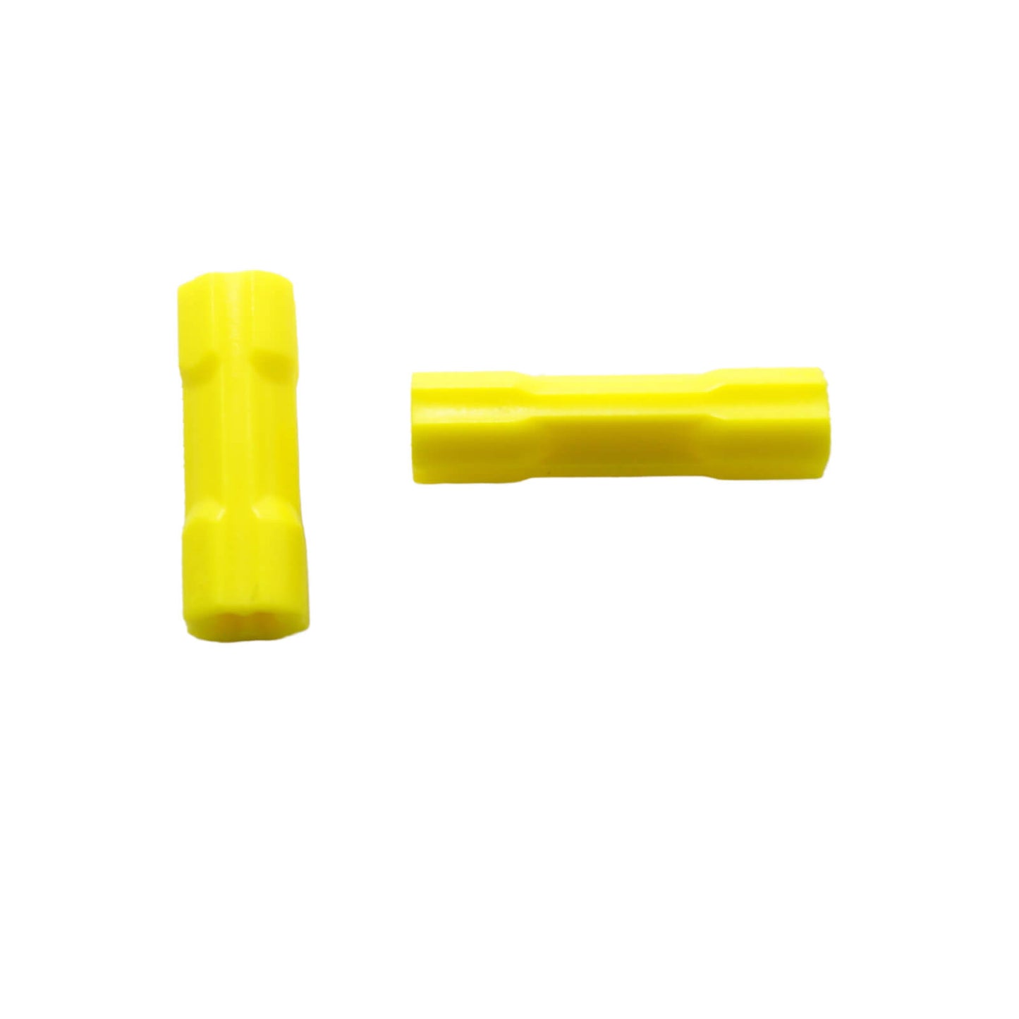 Connecteur d'essieu Technic 3L jaune néon pour relier des essieux, construire des cadres et assurer des connexions mécaniques sécurisées
