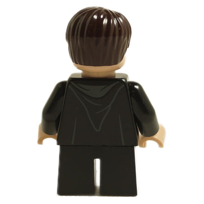 Back view of LEGO Neville Longbottom minifigure wearing Hogwarts robe with black tie