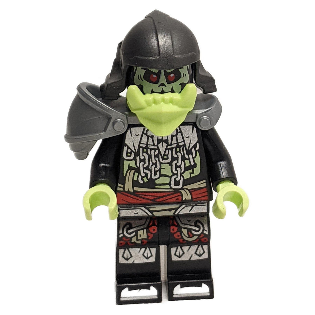 ميني فيجر LEGO NINJAGO Bone Knight، منظر أمامي مع خوذة ودرع