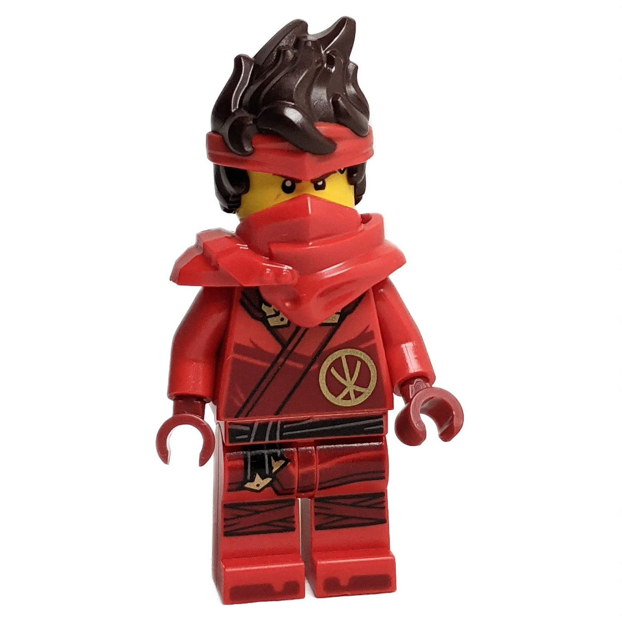 LEGO NINJAGO Kai njo0882 Dragons Rising minifigure with hair and shoulder pads from set 71819 Dragon Stone Shrine