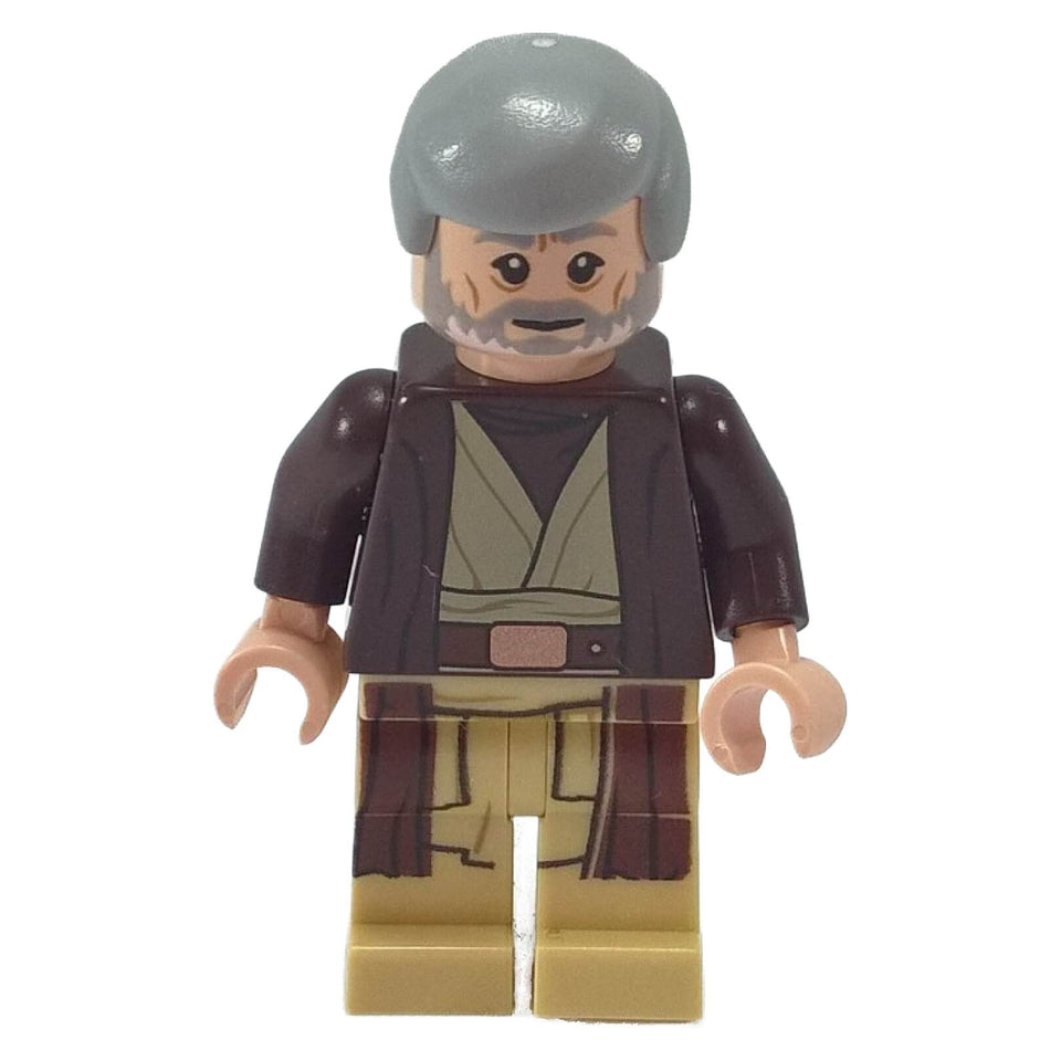 LEGO Star Wars minifigure of Old Ben Kenobi (sw0552) with long, printed dark brown robes from the Mos Eisley Cantina set.