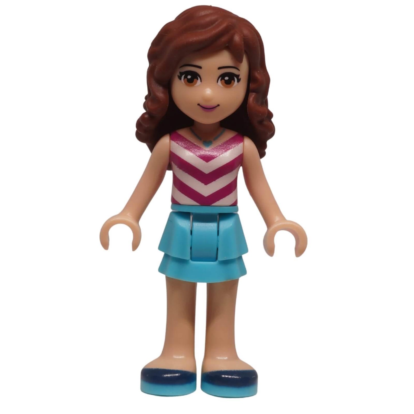 LEGO Friends Olivia mini doll frnd0179 striped top layered skirt