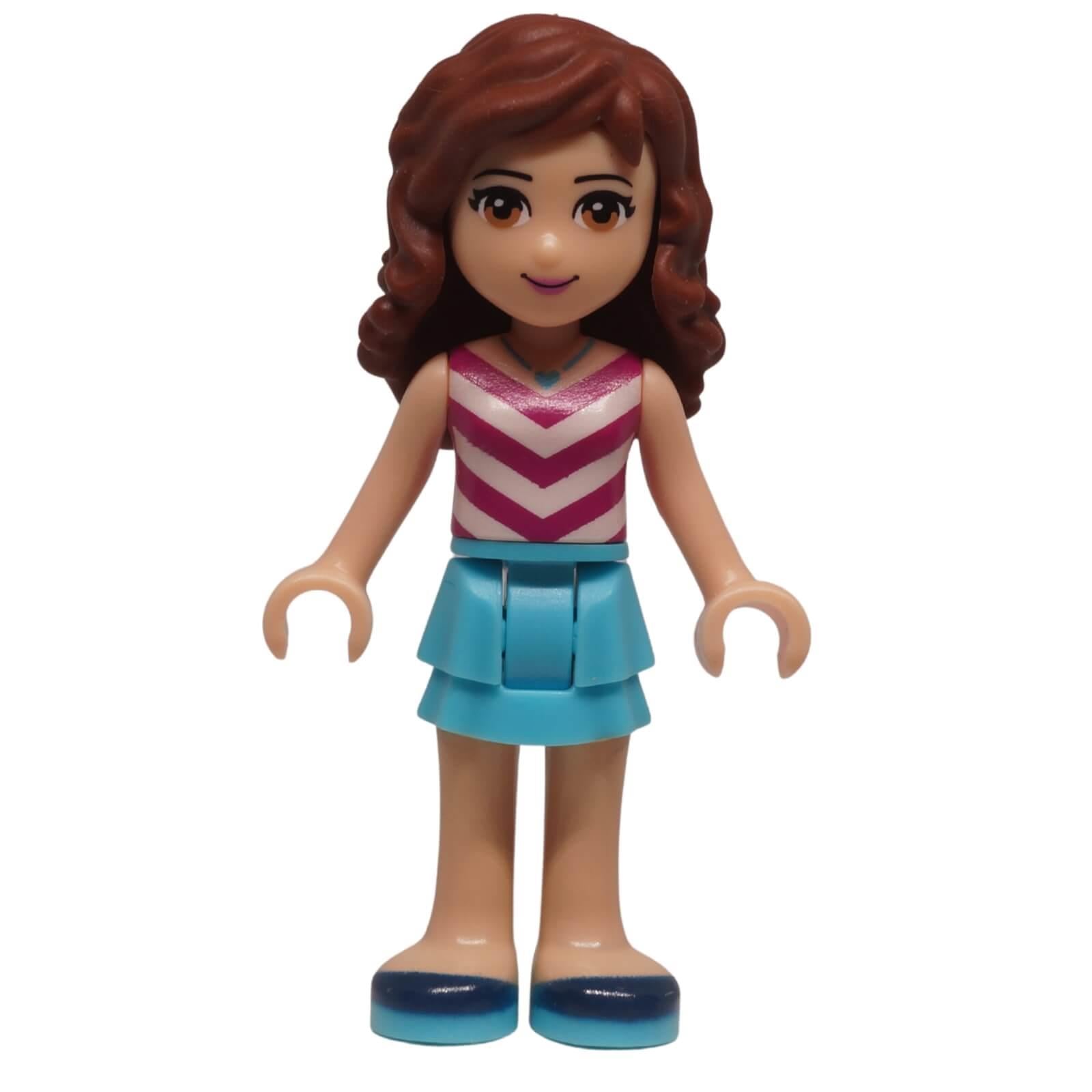 LEGO Friends Olivia mini doll frnd0179 striped top layered skirt