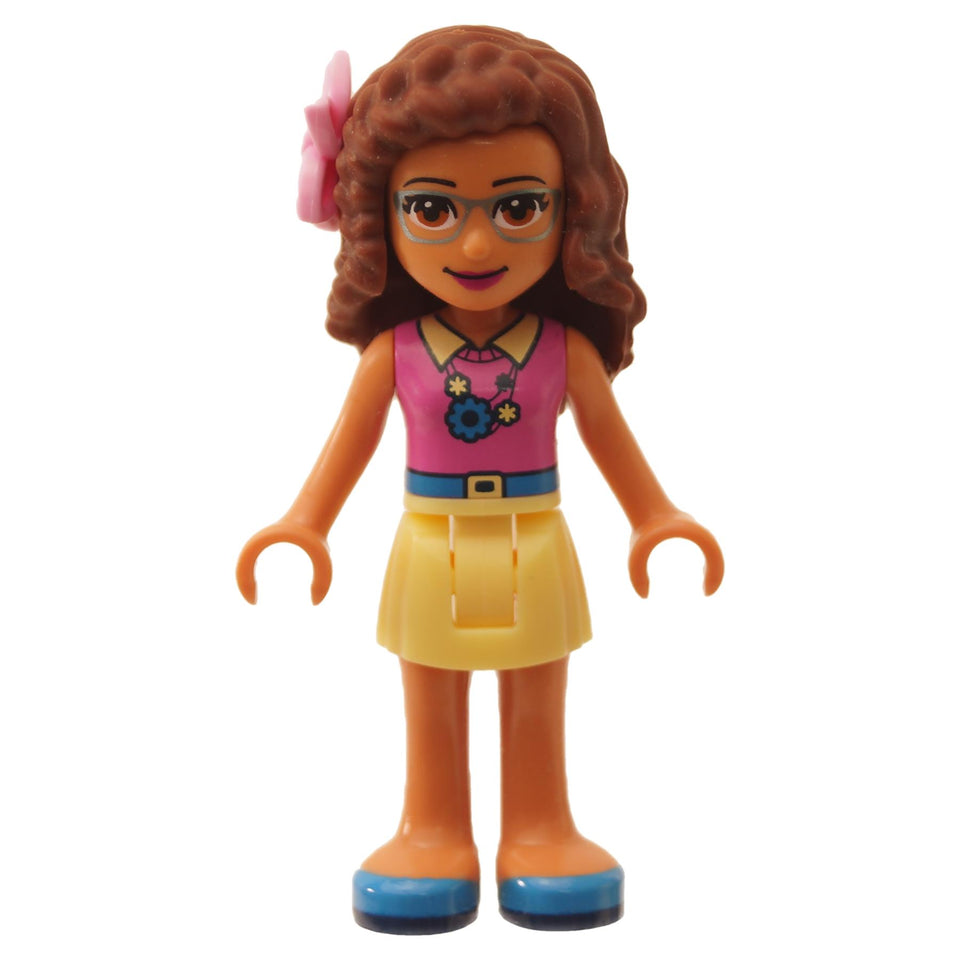 LEGO Friends Olivia mini doll frnd0281 glasses flower skirt